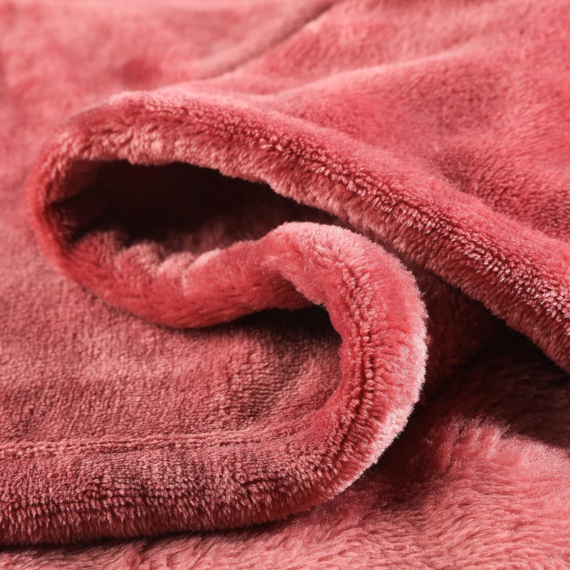 KMUSET Fleece Blanket Twin Size Coral Lightweight Super Soft Cozy Luxury Bed Blanket Microfiber - Image 5